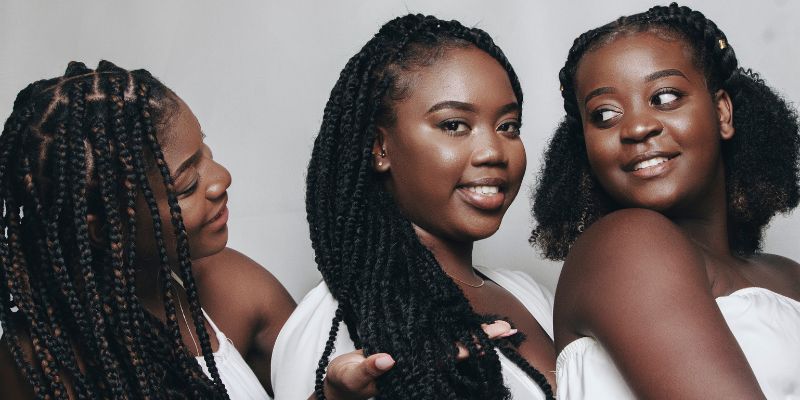 Three attractive black women