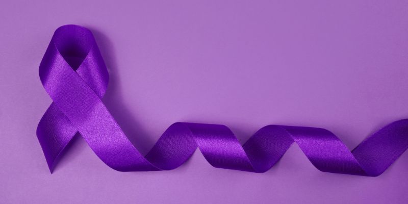 purple awareness ribbon