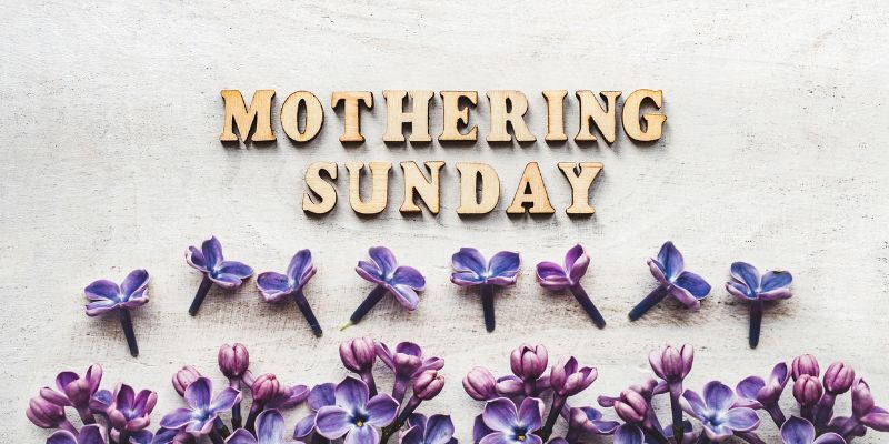 A beautiful illustration with Mothering Sunday in wood.