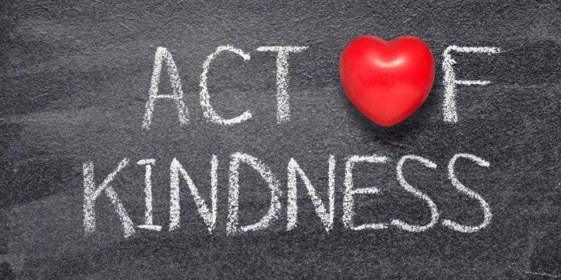 Act of Kindness written on a chalkboard