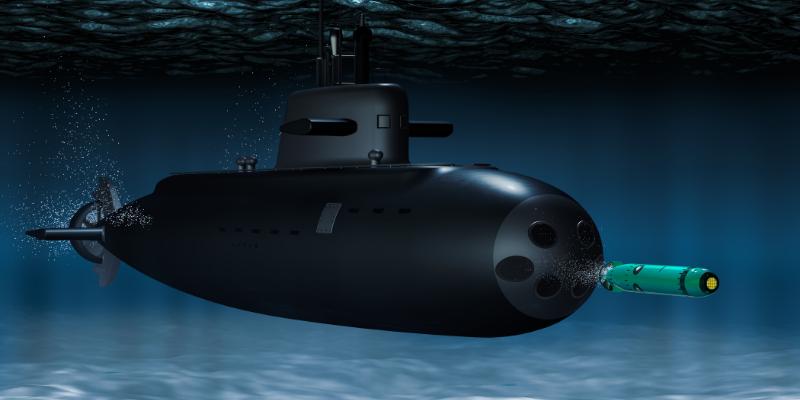 An underwater submarine