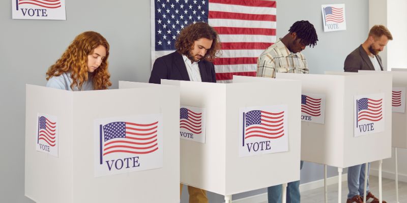 Americans at the voting booth