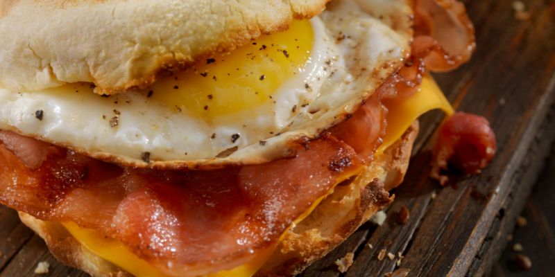 A delicioius egg mcmuffin.