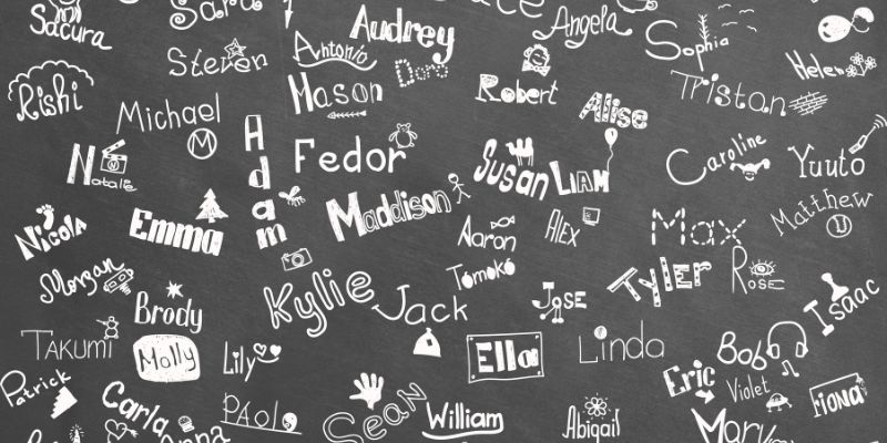A board with names