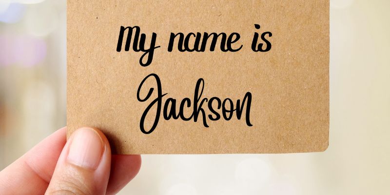 My name is Jackson name tag