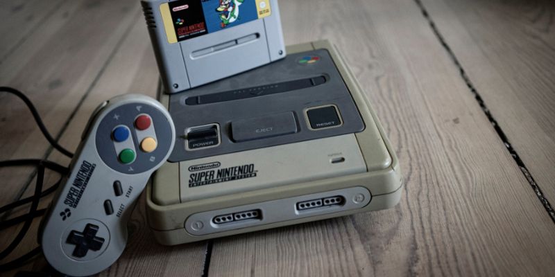 A vintage game console