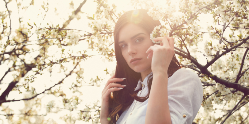 A photo of a delicate looking person