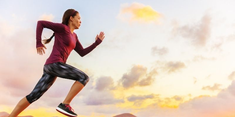 An athlete running