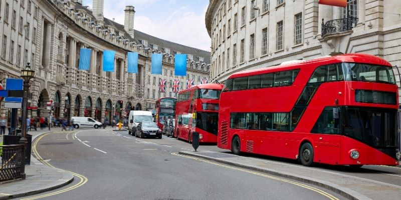 Tourist buses in london