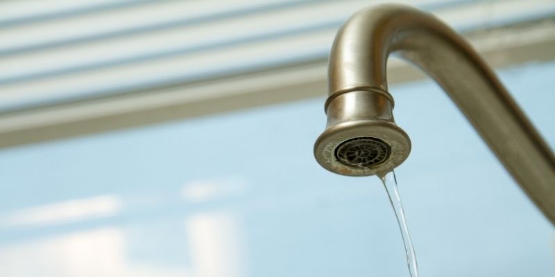 a leaking faucet