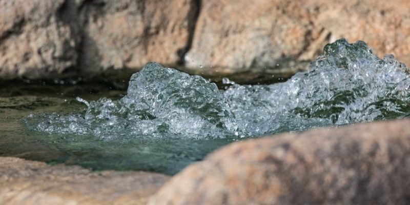 A stream of water