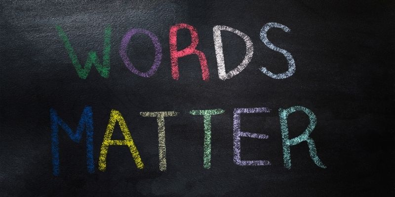 Words matter sign