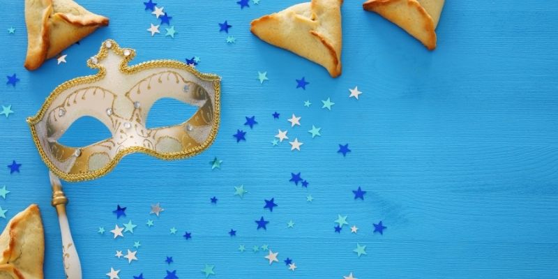 Purim accessories and food