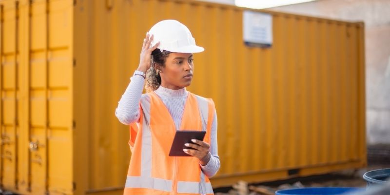 A construction worker on-site.